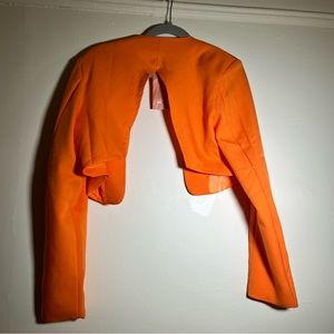 Graduation Orange cropped split blazer size large